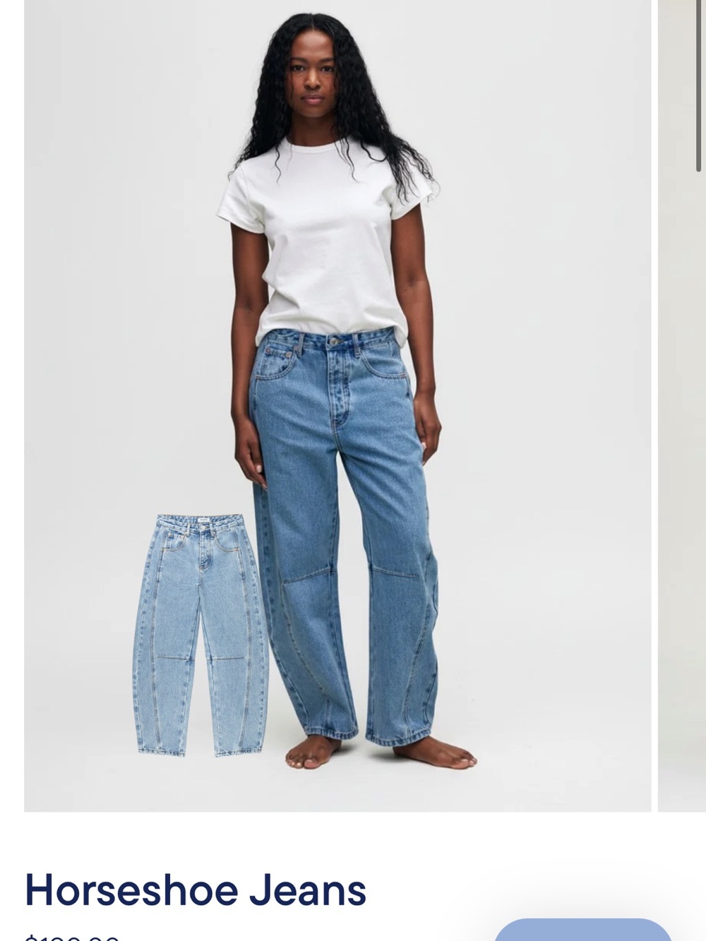 Horseshoe Straight-Leg Jeans in Light Blue